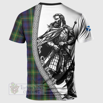 Tartan Vibes Clothing Watson Tartan Clan Crest T-Shirt with Highlander Warrior Celtic Style