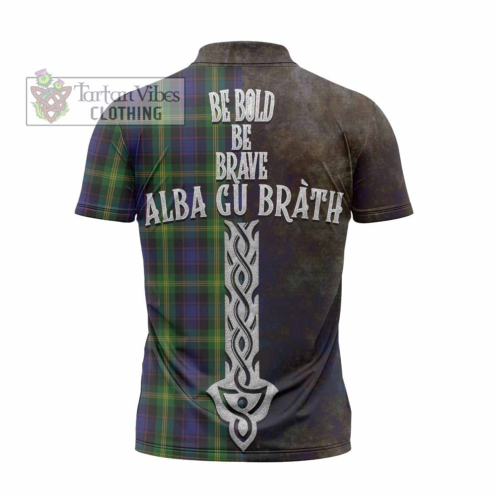 Tartan Vibes Clothing Watson Tartan Family Crest Zipper Polo Shirt Alba Gu Brath Be Brave Lion Ancient Style