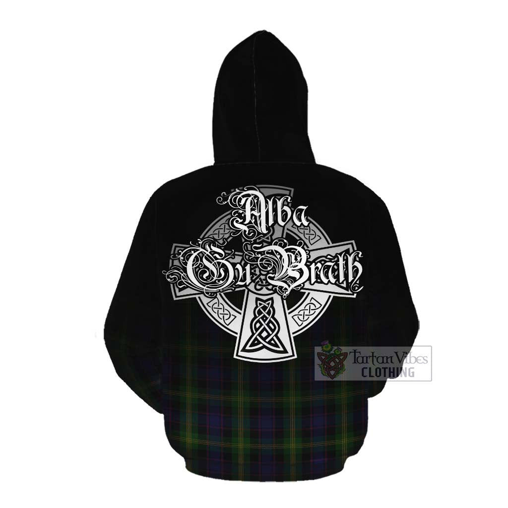 Watson Tartan Cotton Hoodie Featuring Alba Gu Brath Family Crest Celtic Inspired Pullover Hoodie - Tartan Vibes Clothing