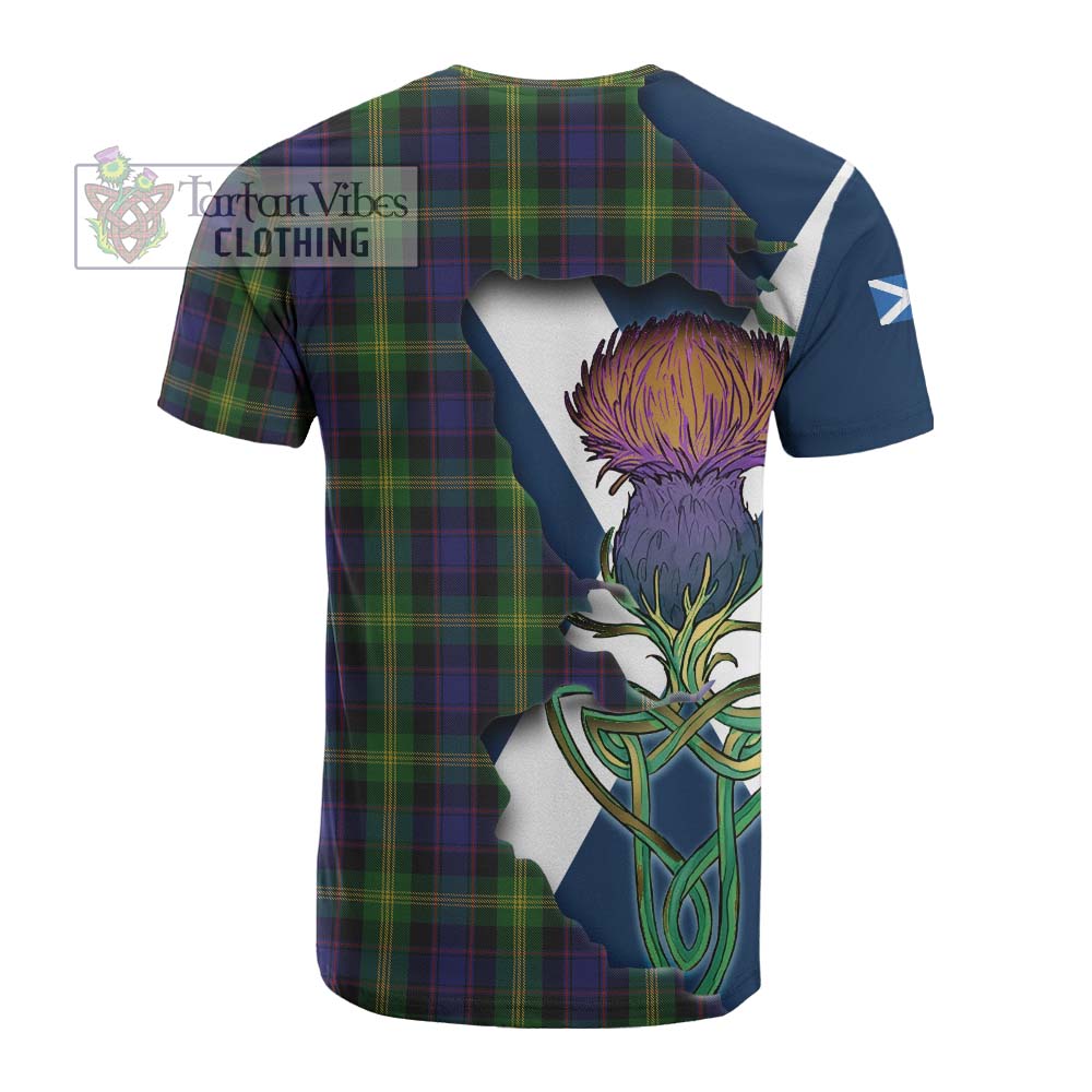 Tartan Vibes Clothing Watson Tartan Family Crest Cotton T-shirt Scottish Thistle Celtic Inspired