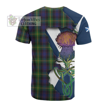 Tartan Vibes Clothing Watson Tartan Family Crest Cotton T-shirt Scottish Thistle Celtic Inspired