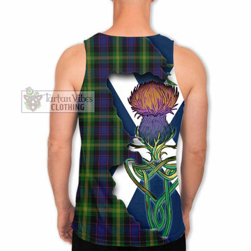 Watson Tartan Family Crest Men's Tank Top Scottish Thistle Celtic Inspired