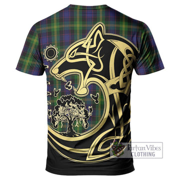 Watson Tartan T-Shirt with Family Crest Celtic Wolf Style - Tartan Vibes Clothing