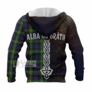 Watson Tartan Family Crest Knitted Hoodie Alba Gu Brath Be Brave Lion Ancient Style