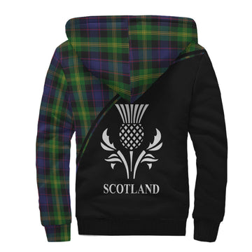 Watson Tartan Sherpa Hoodie with Family Crest Curve Style