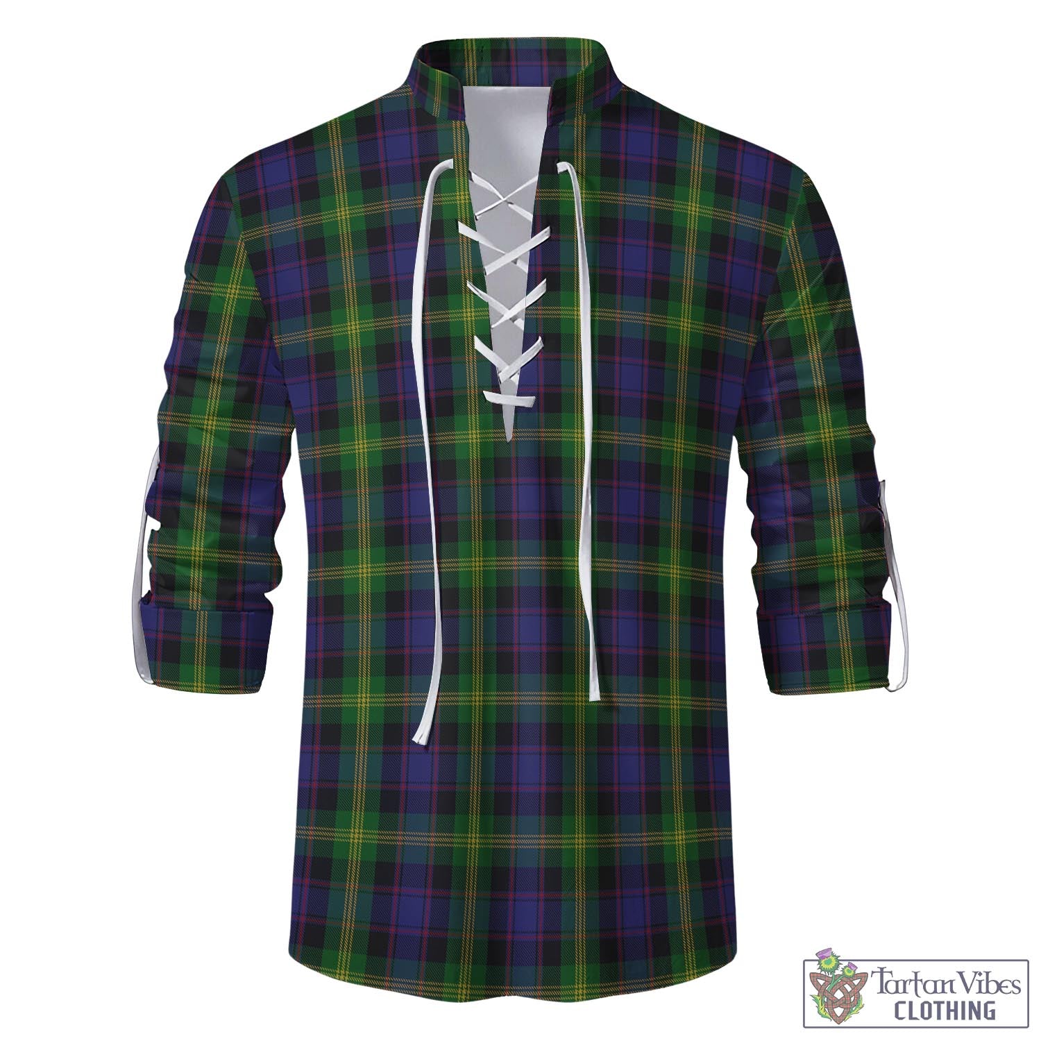 Tartan Vibes Clothing Watson Tartan Men's Scottish Traditional Jacobite Ghillie Kilt Shirt