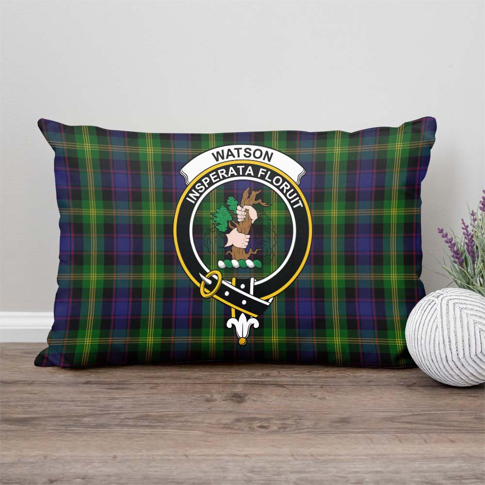 Watson Tartan Pillow Cover with Family Crest Rectangle Pillow Cover - Tartanvibesclothing
