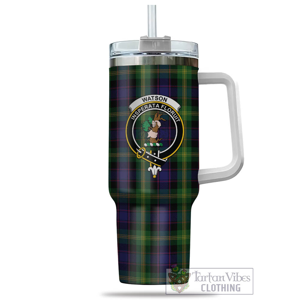 Tartan Vibes Clothing Watson Tartan and Family Crest Tumbler with Handle