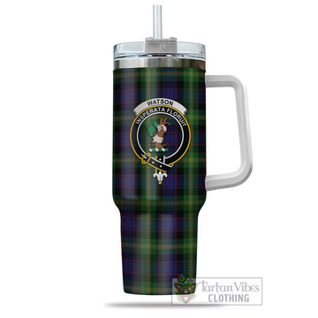 Tartan Vibes Clothing Watson Tartan and Family Crest Tumbler with Handle