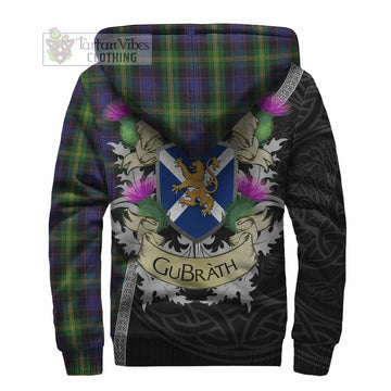 Watson Tartan Family Crest Sherpa Hoodie Lion Rampant Royal Thistle Shield Celtic Inspired