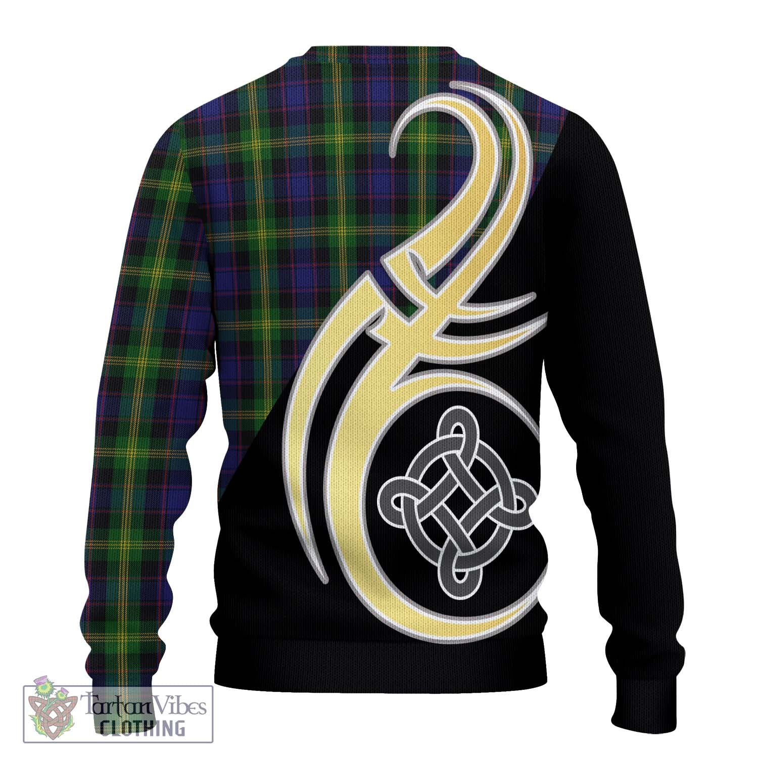Watson Tartan Knitted Sweater with Family Crest and Celtic Symbol Style - Tartan Vibes Clothing