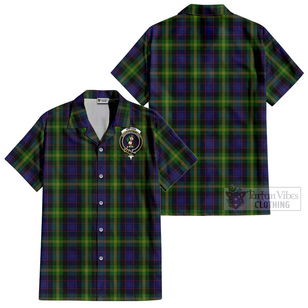 Watson Tartan Cotton Hawaiian Shirt with Family Crest Kid - Tartan Vibes Clothing
