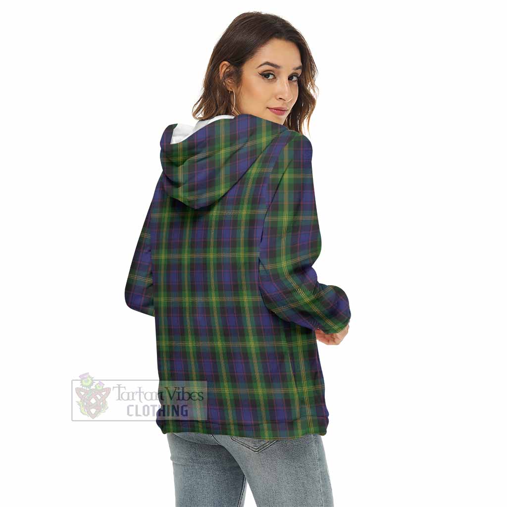 Tartan Vibes Clothing Watson Tartan Women's Borg  Half Zip Fleece Hoodie