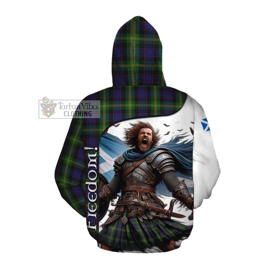 Tartan Vibes Clothing Watson Crest Tartan Cotton Hoodie Inspired by the Freedom of Scottish Warrior