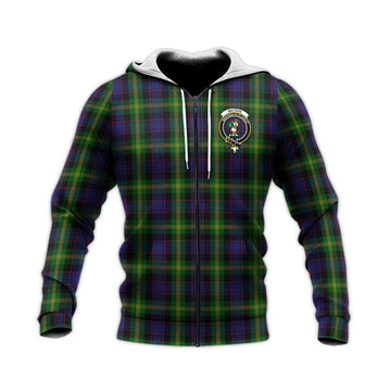 Watson Tartan Knitted Hoodie with Family Crest