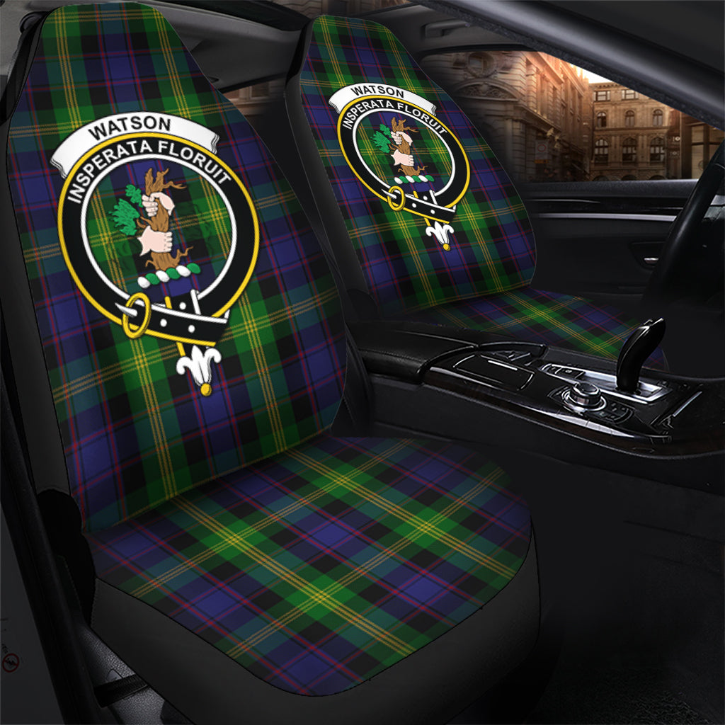 Watson Tartan Car Seat Cover with Family Crest - Tartanvibesclothing