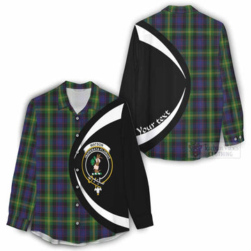 Watson Tartan Women's Casual Shirt with Family Crest Circle Style