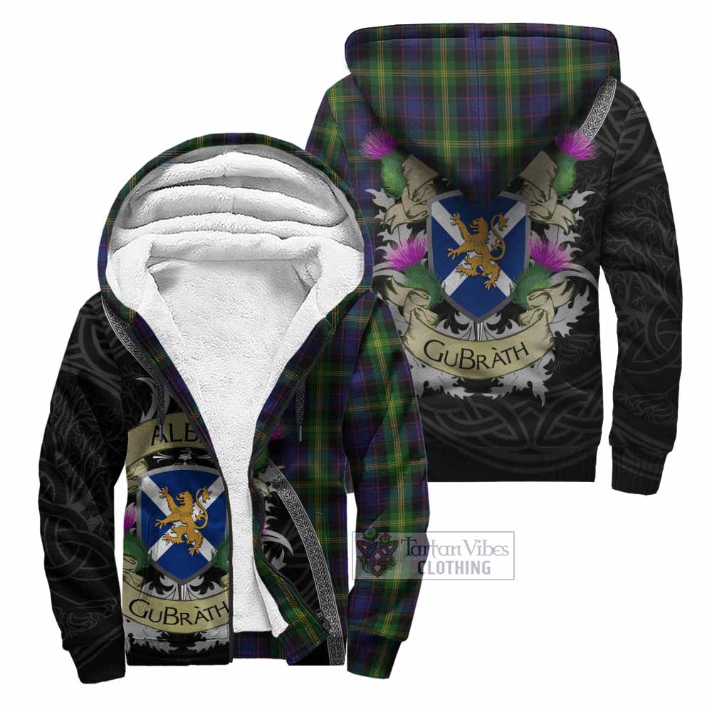 Tartan Vibes Clothing Watson Tartan Family Crest Sherpa Hoodie Lion Rampant Royal Thistle Shield Celtic Inspired
