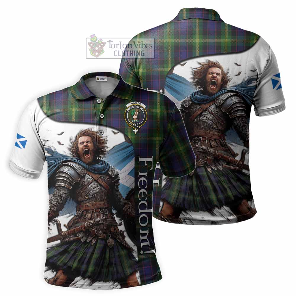 Watson Crest Tartan Polo Shirt Inspired by the Freedom of Scottish Warrior - Tartan Vibes Clothing