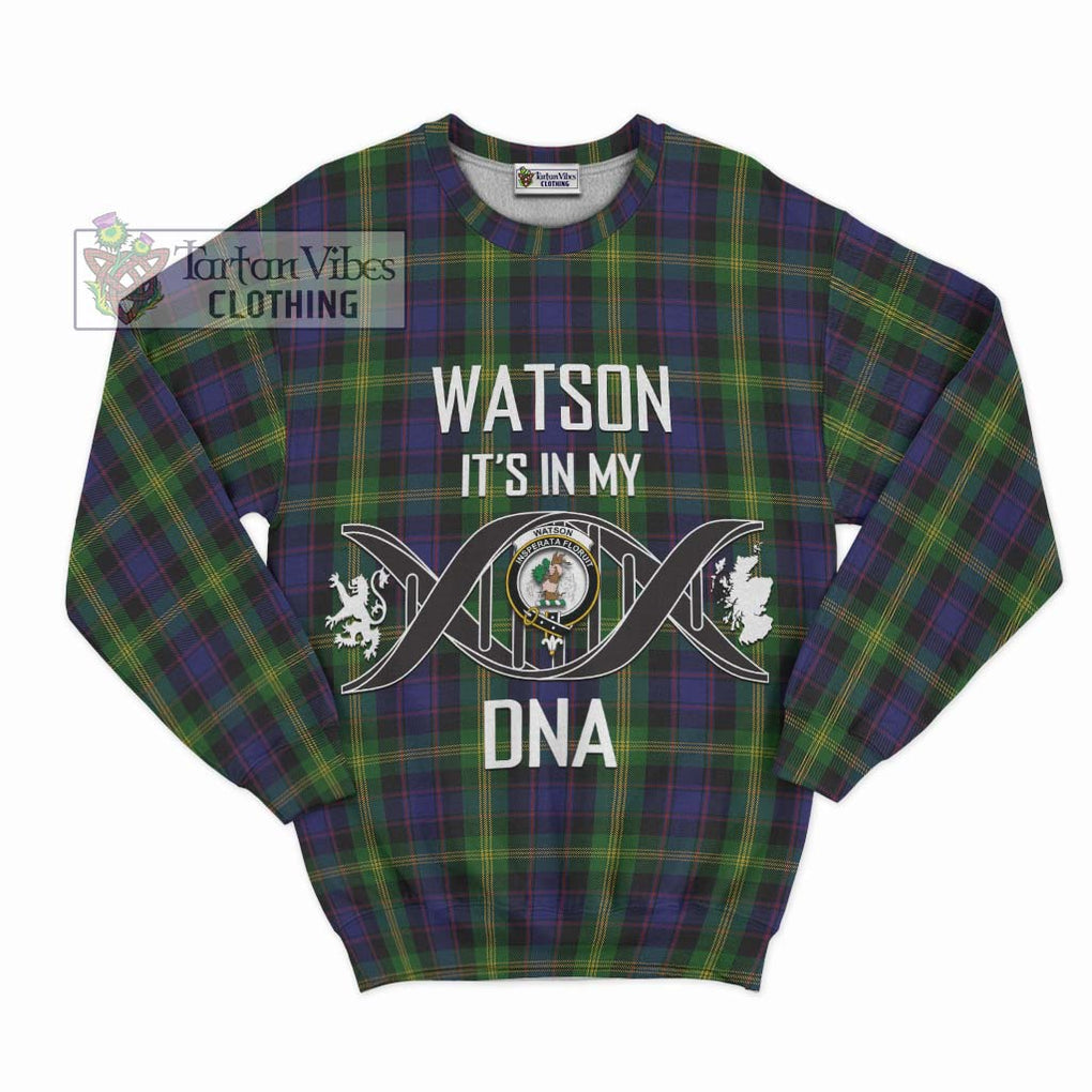 Watson Tartan Sweatshirt with Family Crest DNA In Me Style - Tartanvibesclothing Shop