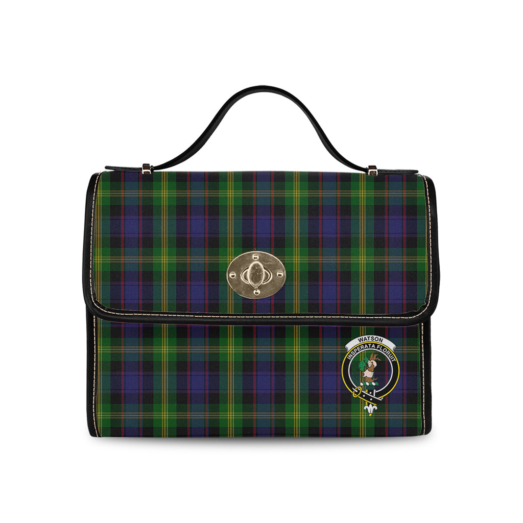 watson-tartan-leather-strap-waterproof-canvas-bag-with-family-crest