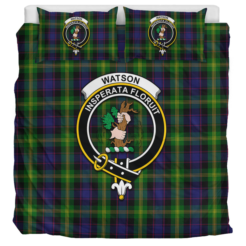 Watson Tartan Bedding Set with Family Crest UK Bedding Set UK Super King 104*94 inch - Tartan Vibes Clothing
