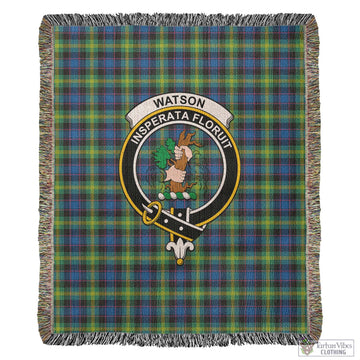 Watson Ancient Tartan Woven Blanket with Family Crest
