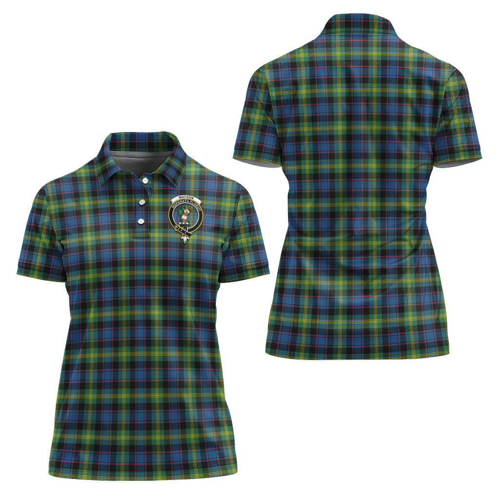 watson-ancient-tartan-polo-shirt-with-family-crest-for-women