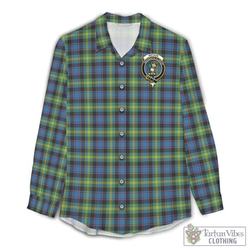 Watson Ancient Tartan Womens Casual Shirt with Family Crest