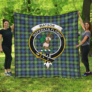 Watson Ancient Tartan Quilt with Family Crest