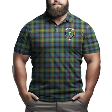 Watson Ancient Tartan Men's Polo Shirt with Family Crest