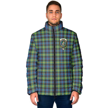 Watson Ancient Tartan Padded Jacket with Family Crest