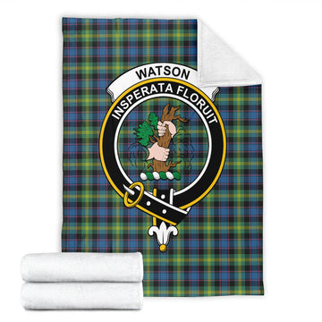 Watson Ancient Tartan Blanket with Family Crest
