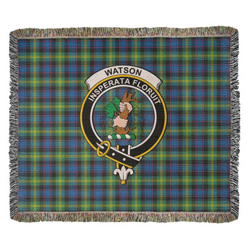 Watson Ancient Tartan Woven Blanket with Family Crest
