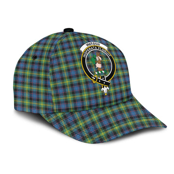 Watson Ancient Tartan Classic Cap with Family Crest
