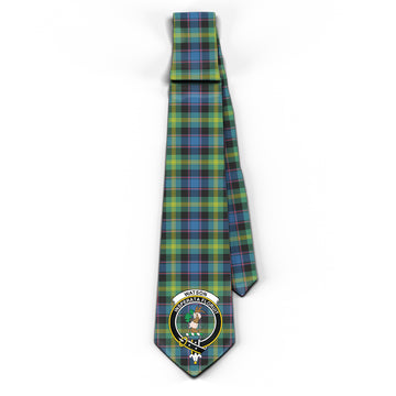 Watson Ancient Tartan Classic Necktie with Family Crest