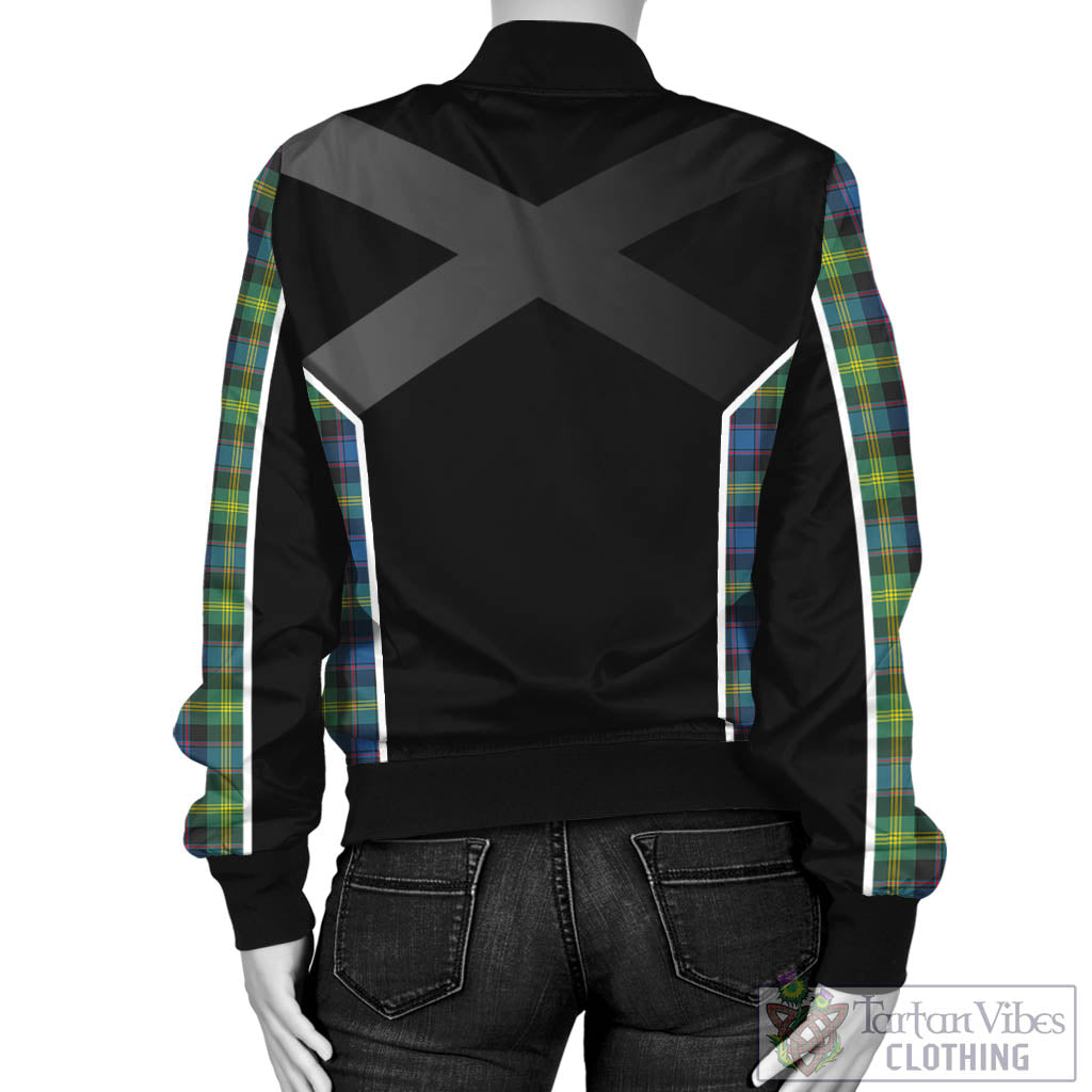 Tartan Vibes Clothing Watson Ancient Tartan Bomber Jacket with Family Crest and Scottish Thistle Vibes Sport Style