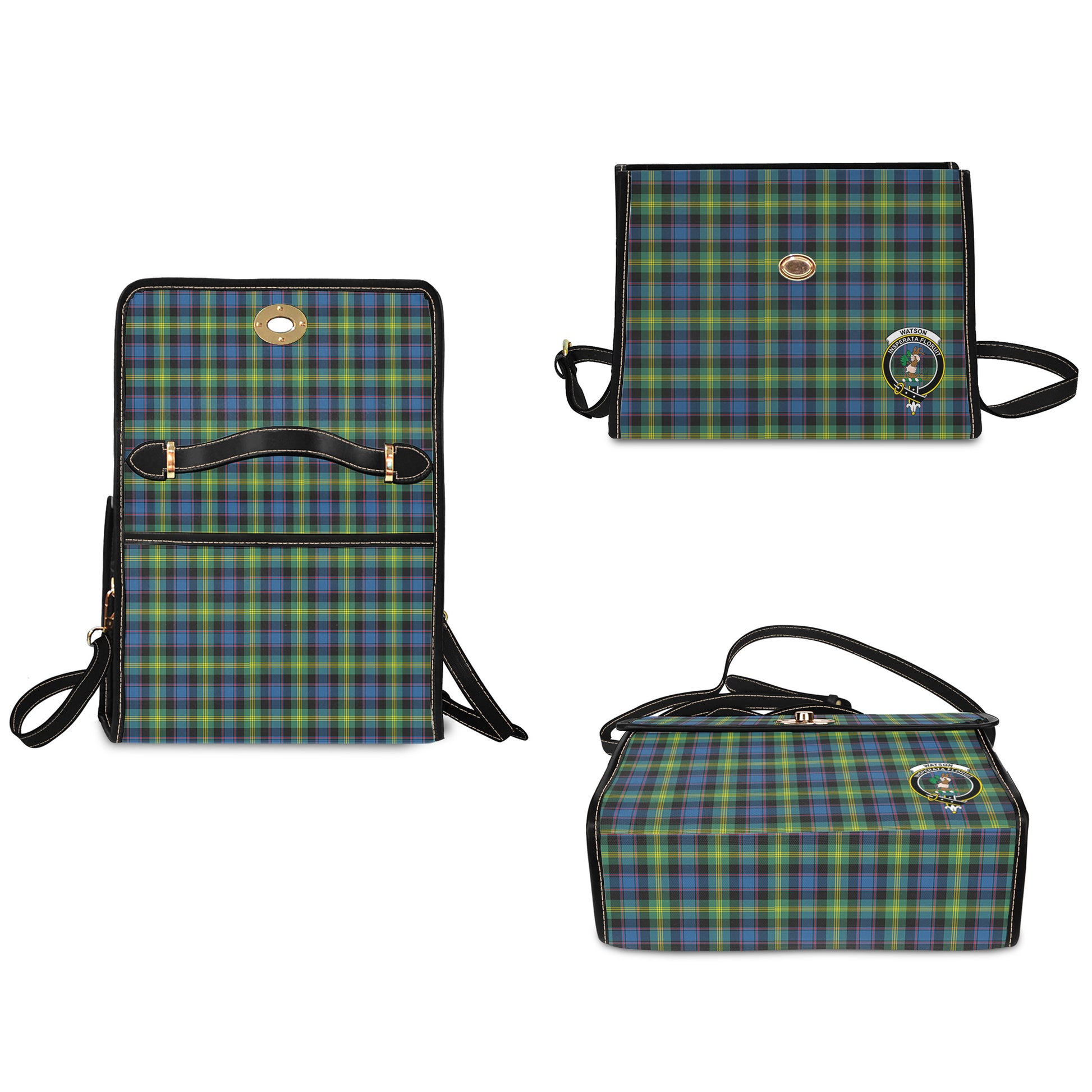 watson-ancient-tartan-leather-strap-waterproof-canvas-bag-with-family-crest