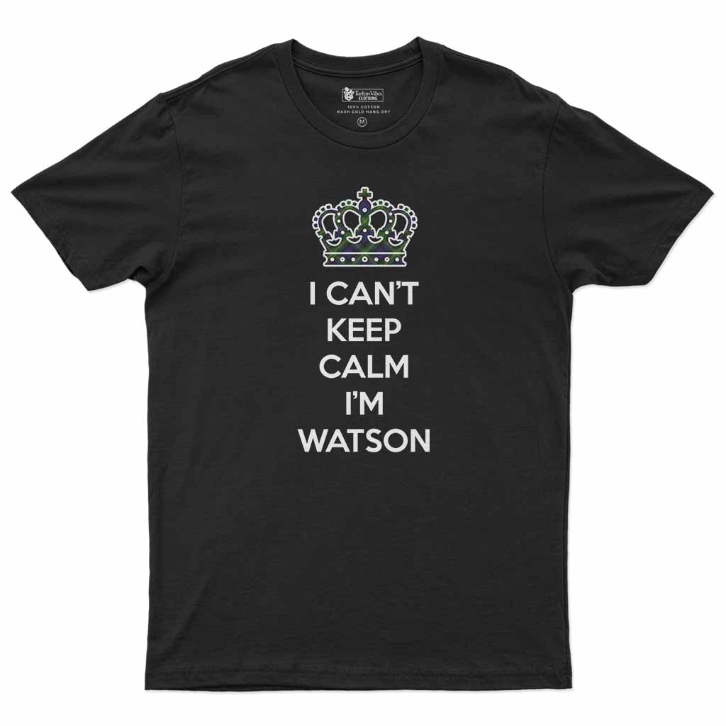 Watson Can't Keep Calm Men's T-Shirt Black - Tartan Vibes Clothing