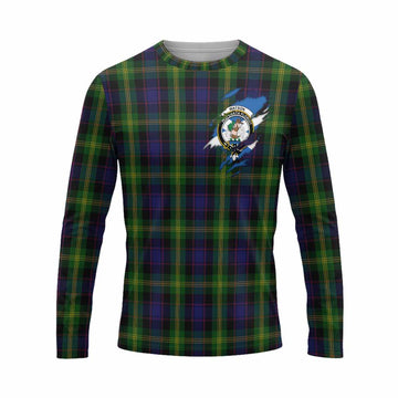 Watson Clan Crest In Me Tartan Long Sleeve T-Shirt Scotland Flag Style