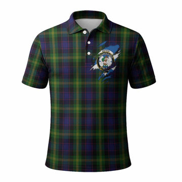 Watson Clan Crest In Me Tartan Polo Shirt Scotland Flag Style