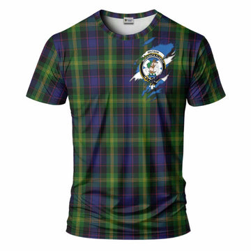 Watson Clan Crest In Me Tartan T-Shirt Scotland Flag Style