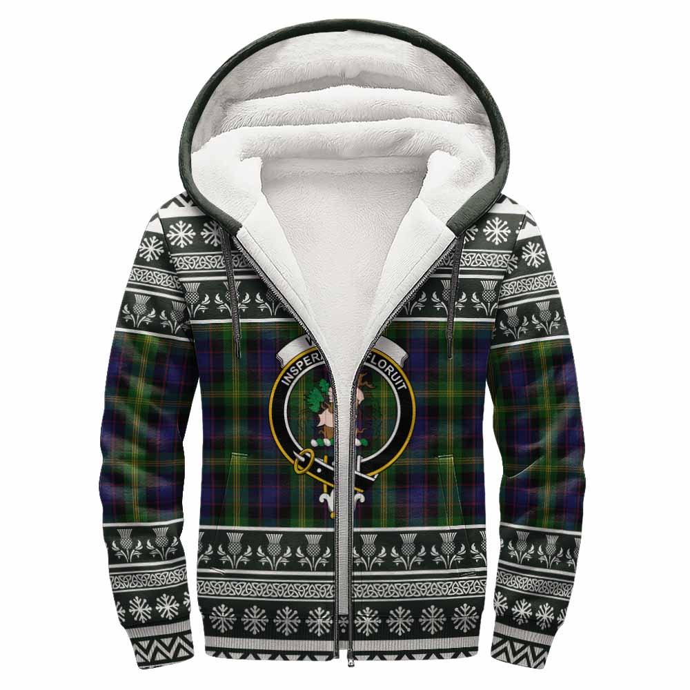 Watson Clan Tartan Christmas Fleece Hoodie with Family Crest - Tartan Vibes Clothing