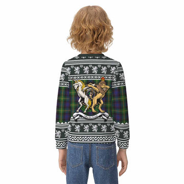 Watson Clan Tartan Crest Christmas Kid Ugly Sweatshirt Coat of Arms Funny Style