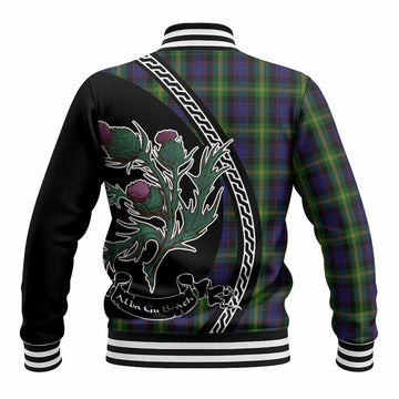 Watson Family Crest Tartan Baseball Jacket Alba Thistle Inspired