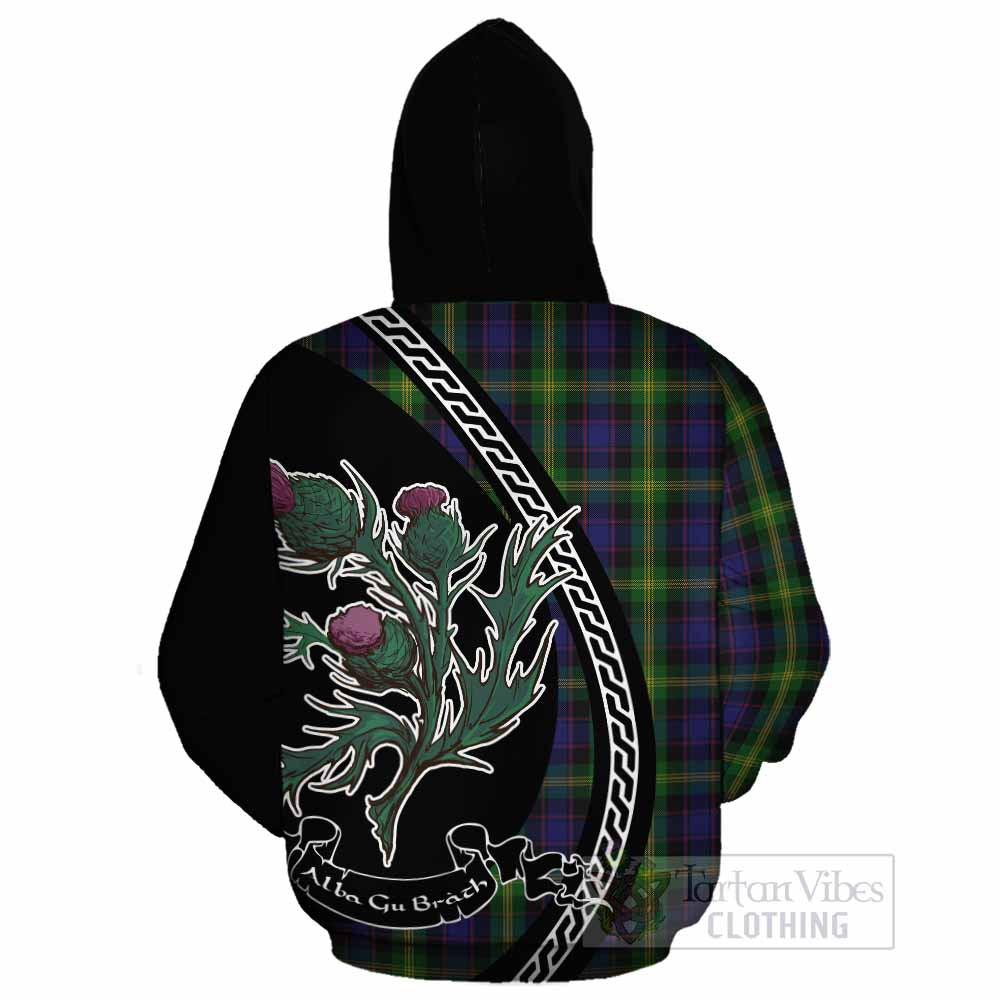 Watson Family Crest Tartan Cotton Hoodie Alba Thistle Inspired - Tartan Vibes Clothing