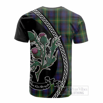 Watson Family Crest Tartan Cotton T-shirt Alba Thistle Inspired