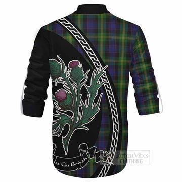 Watson Family Crest Tartan Ghillie Shirt Alba Thistle Inspired - Tartan Vibes Clothing