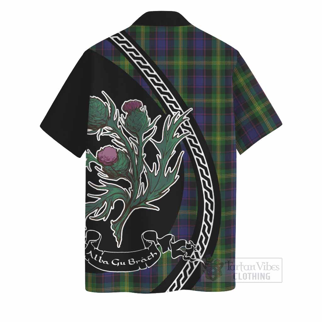 Watson Family Crest Tartan Hawaiian Shirt Alba Thistle Inspired - Tartan Vibes Clothing