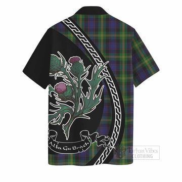 Watson Family Crest Tartan Hawaiian Shirt Alba Thistle Inspired - Tartan Vibes Clothing